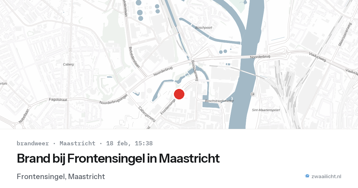 Brand bij Frontensingel in Maastricht — 18 feb 2026