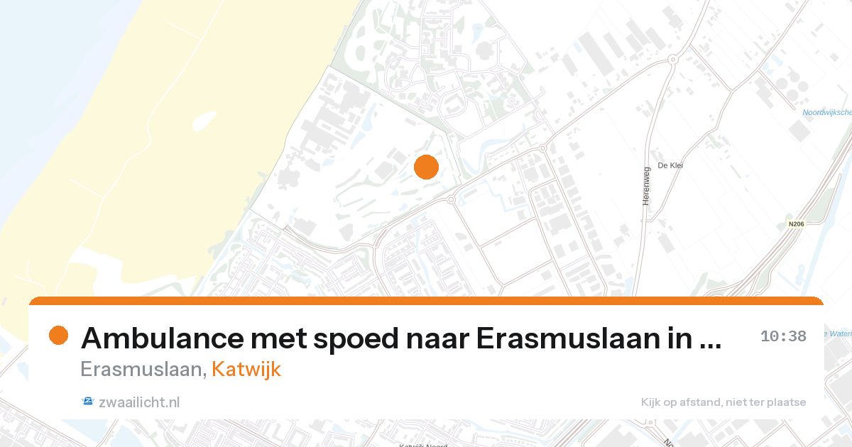 Ambulance met spoed naar Erasmuslaan in Katwijk — 10 mei 2026