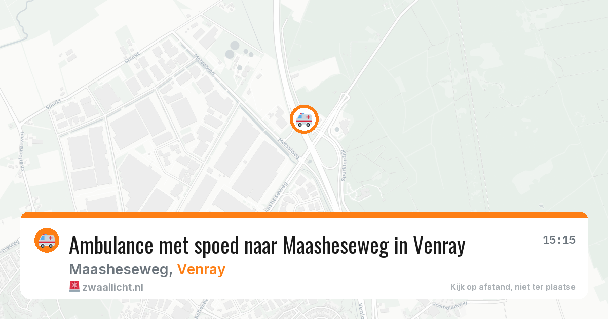 Ambulance met spoed naar Maasheseweg in Venray — 3 aug 2026