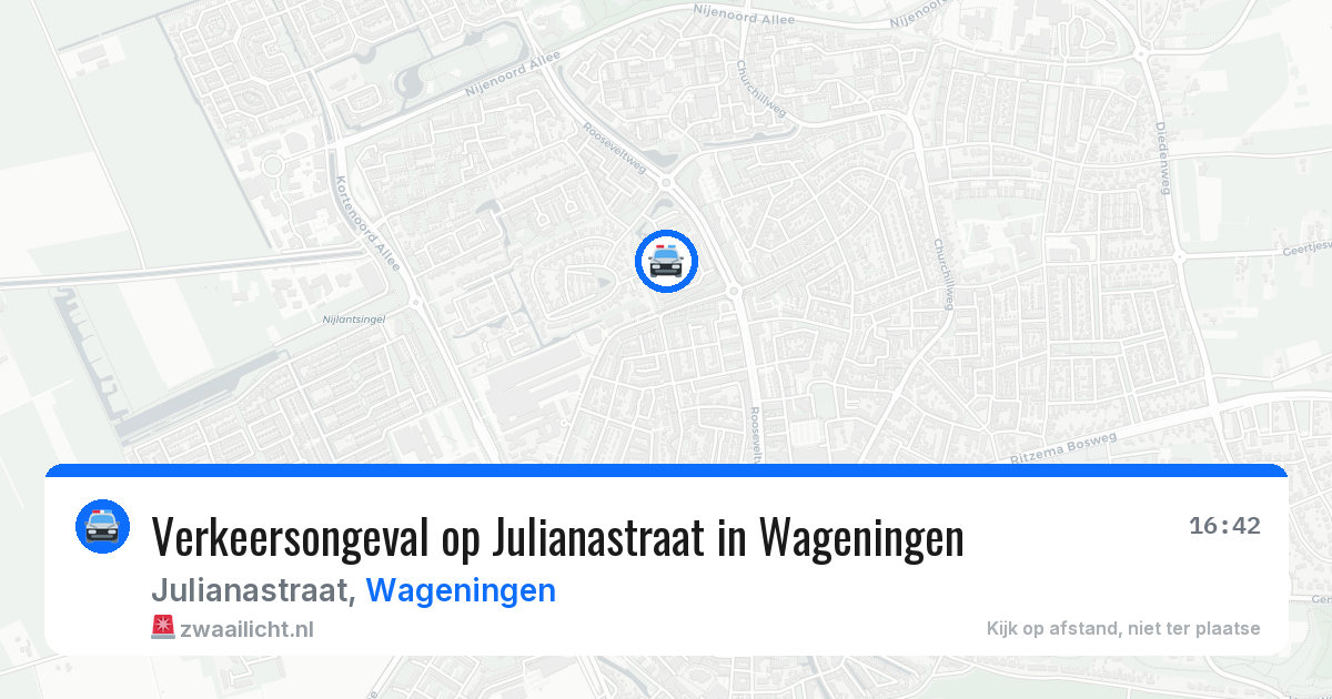 Verkeersongeval op Julianastraat in Wageningen — 7 feb 2026