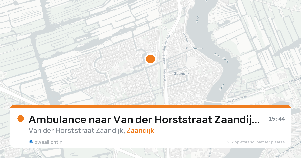 Ambulance naar Van der Horststraat Zaandijk in Zaandijk — 20 aug 2026