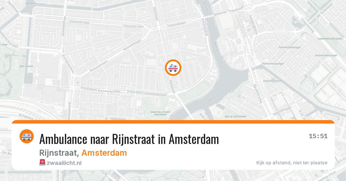 Ambulance naar Rijnstraat in Amsterdam — 17 mei 2026