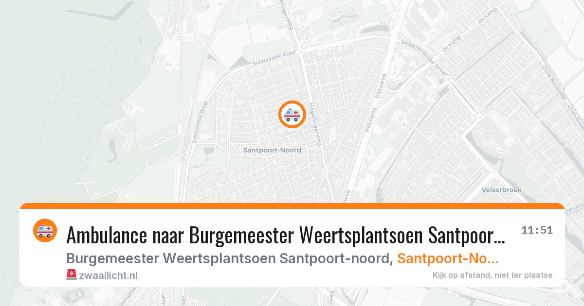 Ambulance naar Burgemeester Weertsplantsoen Santpoort-noord in Santpoort-Noord — 21 apr 2026