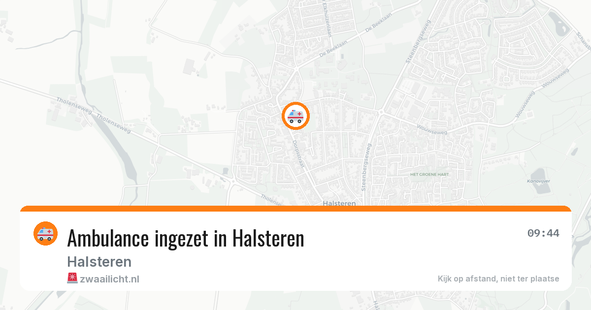 Ambulance ingezet in Halsteren — 12 aug 2026
