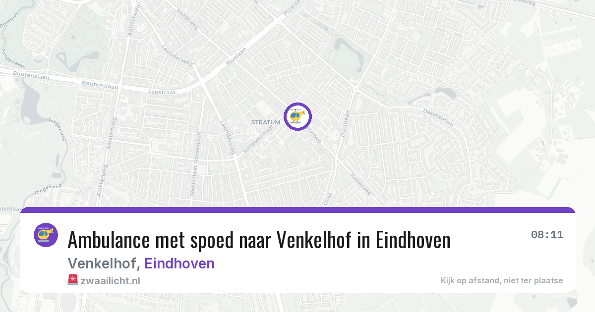 Ambulance met spoed naar Venkelhof in Eindhoven — 12 jul 2026
