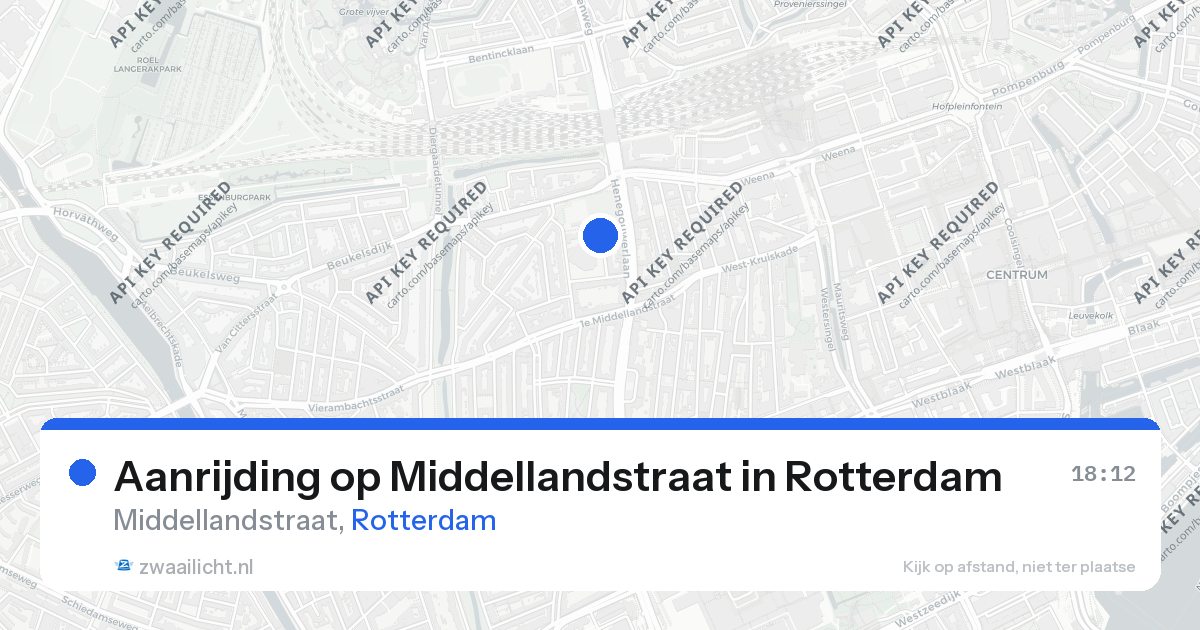 Aanrijding op Middellandstraat in Rotterdam — 26 aug 2026