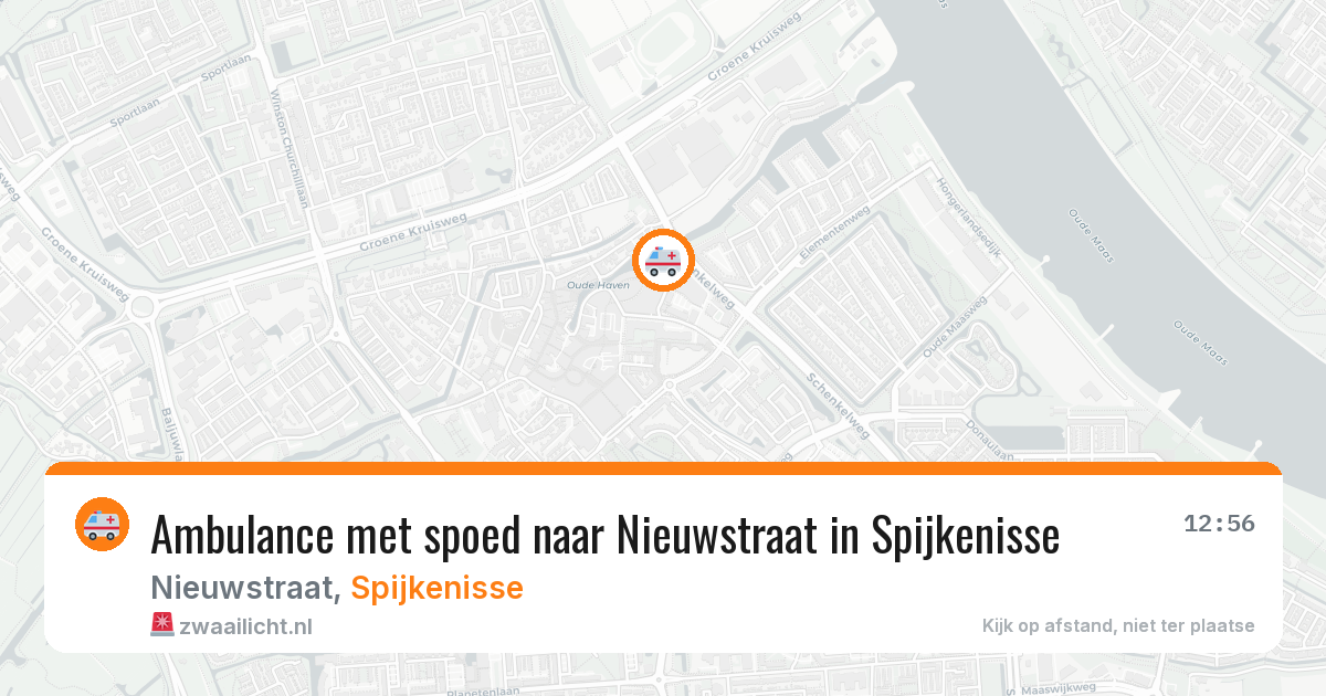Ambulance met spoed naar Nieuwstraat in Spijkenisse — 10 aug 2026