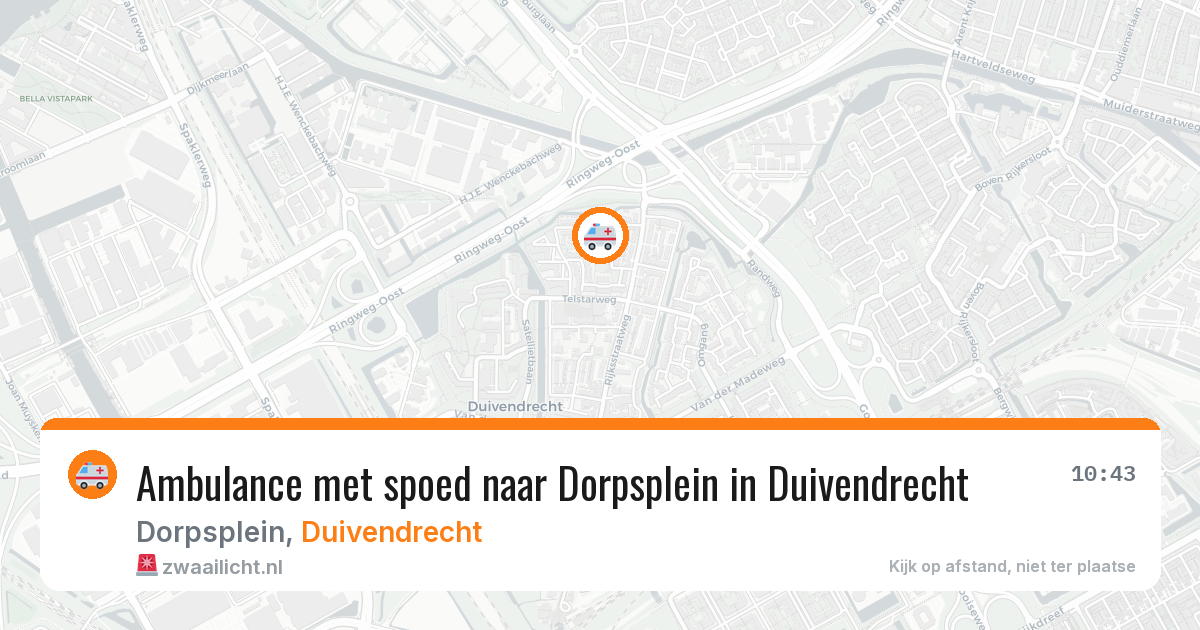 Ambulance met spoed naar Dorpsplein in Duivendrecht — 6 mei 2026