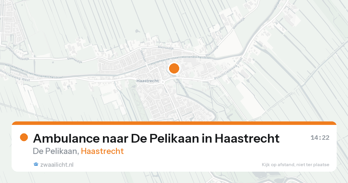 Ambulance naar De Pelikaan in Haastrecht — 20 mrt 2026