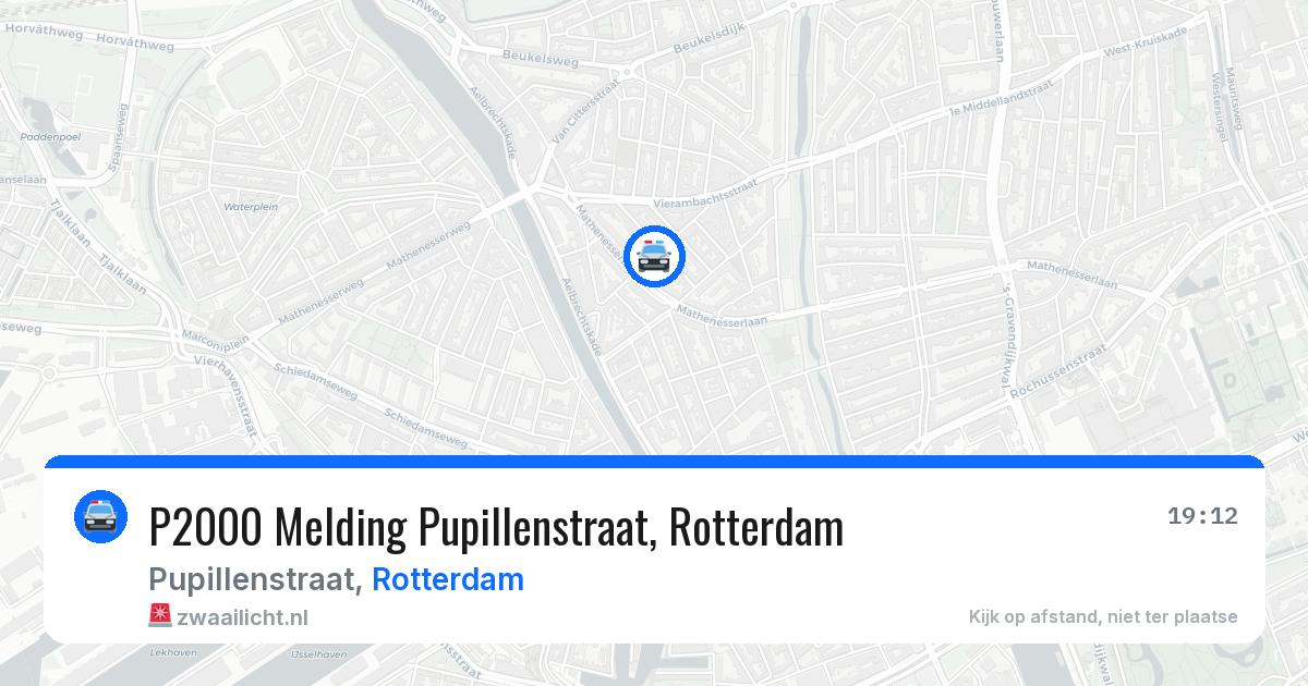 P2000 Melding Pupillenstraat, Rotterdam — 13 jun 2026