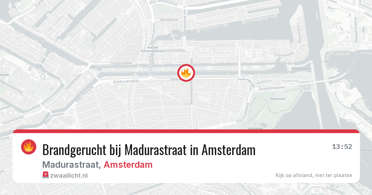 Brandgerucht bij Madurastraat in Amsterdam — 26 jun 2026