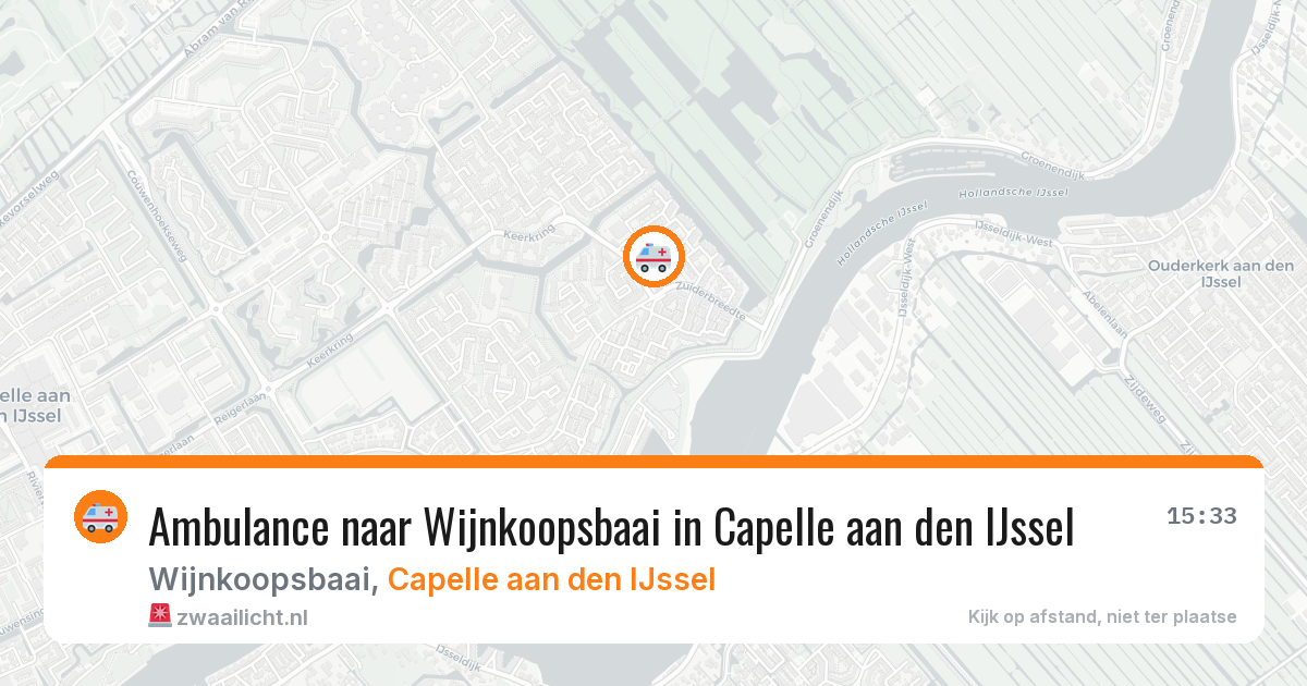 Ambulance naar Wijnkoopsbaai in Capelle aan den IJssel — 25 apr 2026