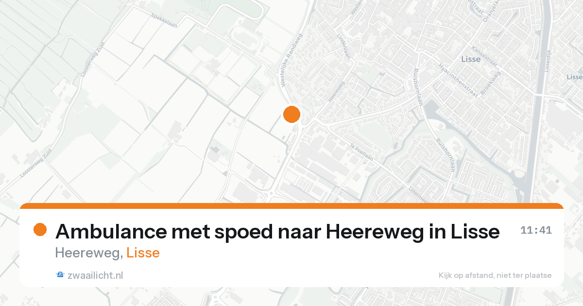 Ambulance met spoed naar Heereweg in Lisse — 25 aug 2026
