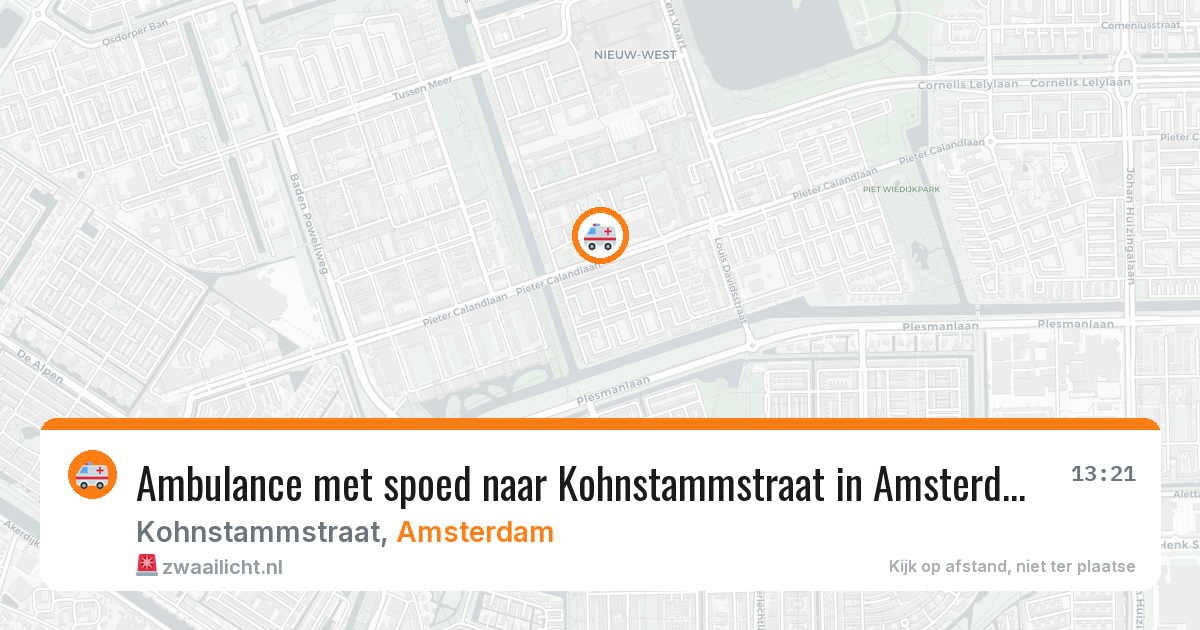 Ambulance met spoed naar Kohnstammstraat in Amsterdam — 28 mrt 2026