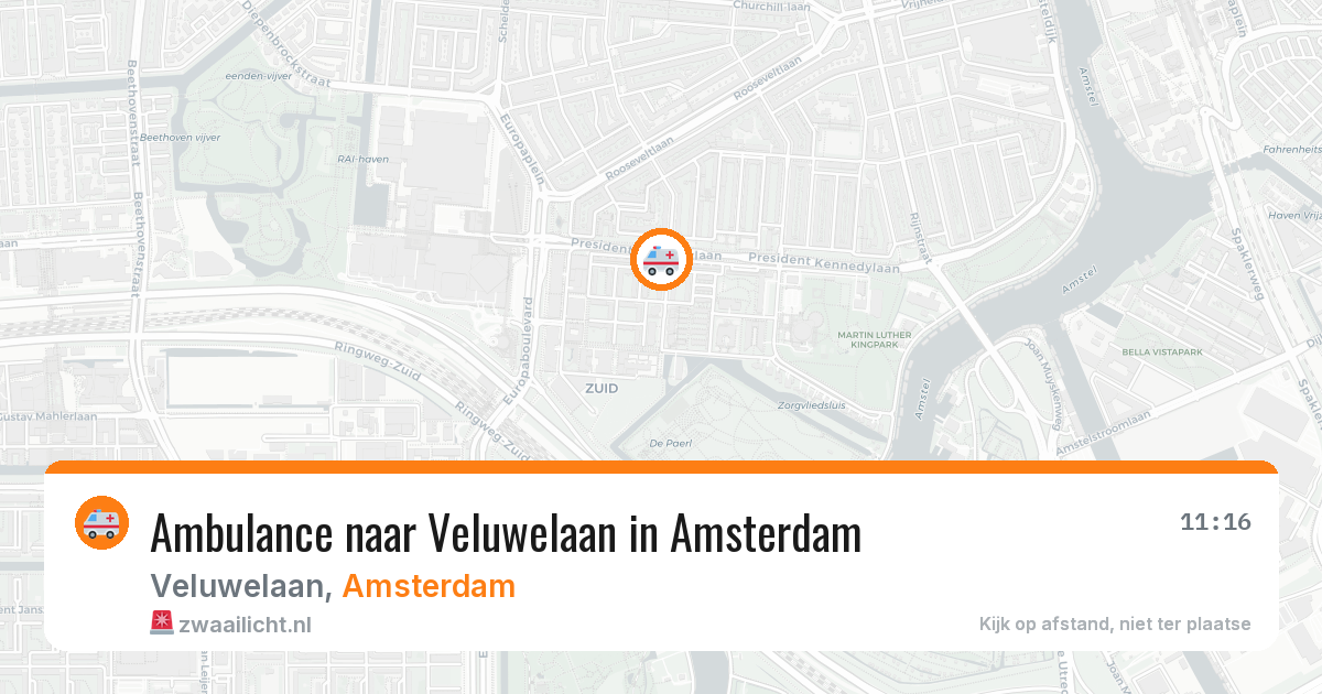 Ambulance naar Veluwelaan in Amsterdam — 30 jun 2026