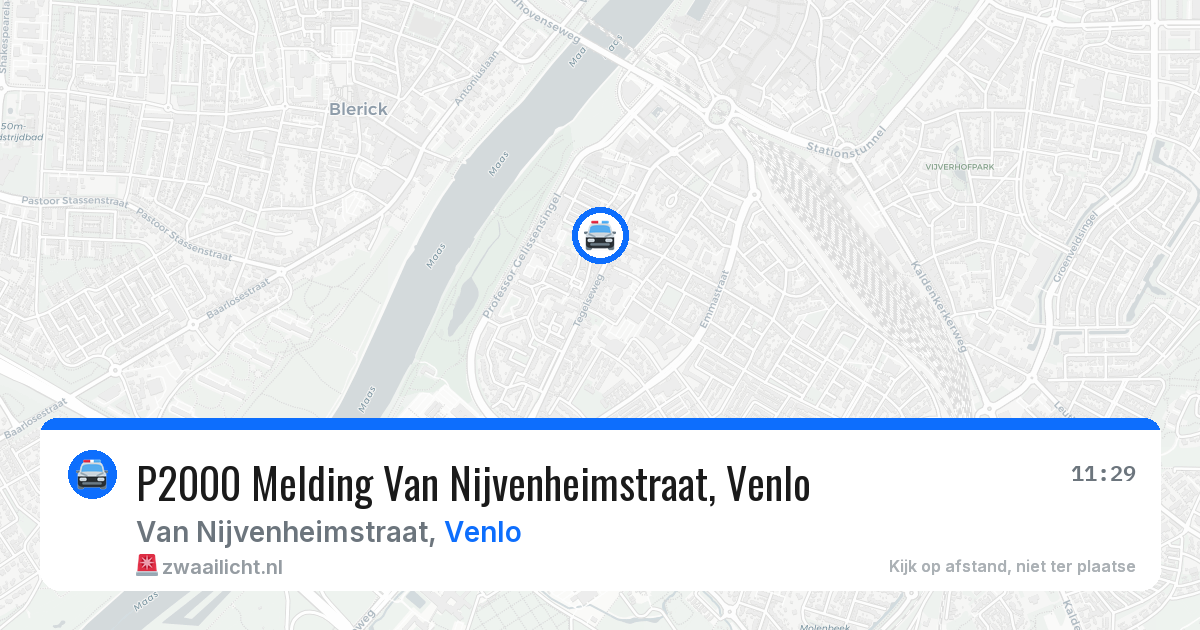 P2000 Melding Van Nijvenheimstraat, Venlo — 5 aug 2026