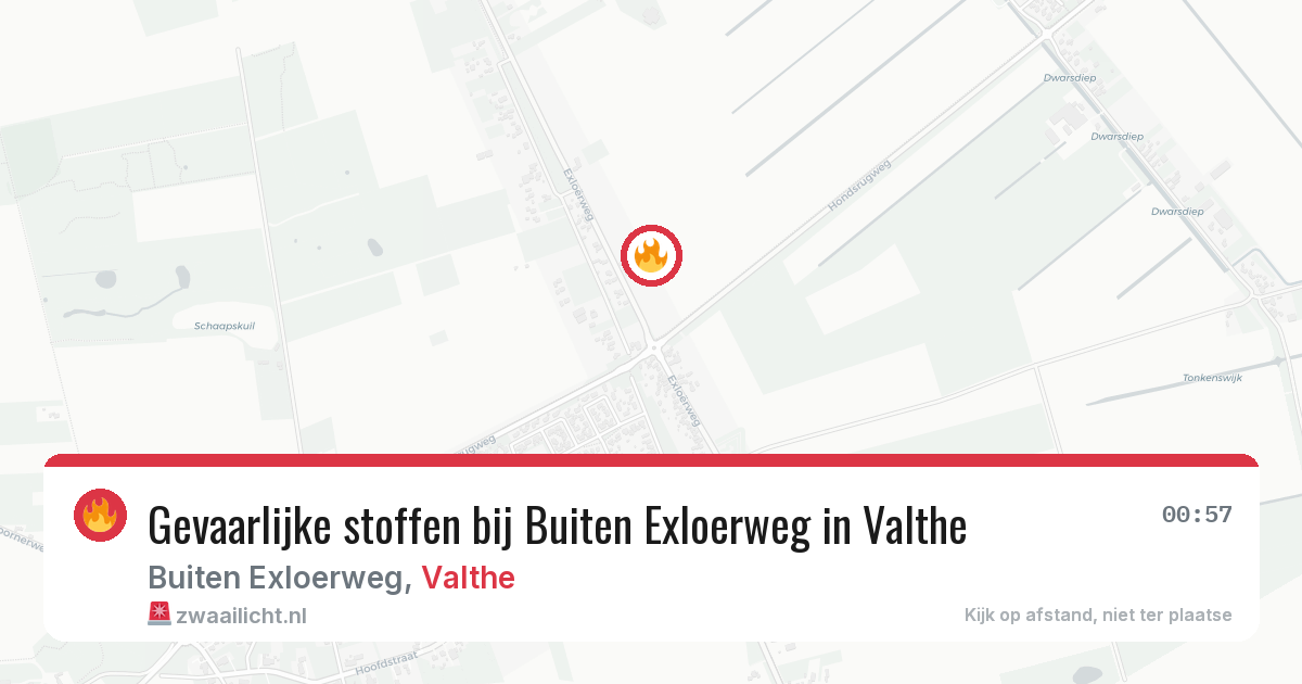 Gevaarlijke stoffen bij Buiten Exloerweg in Valthe — 19 jun 2026