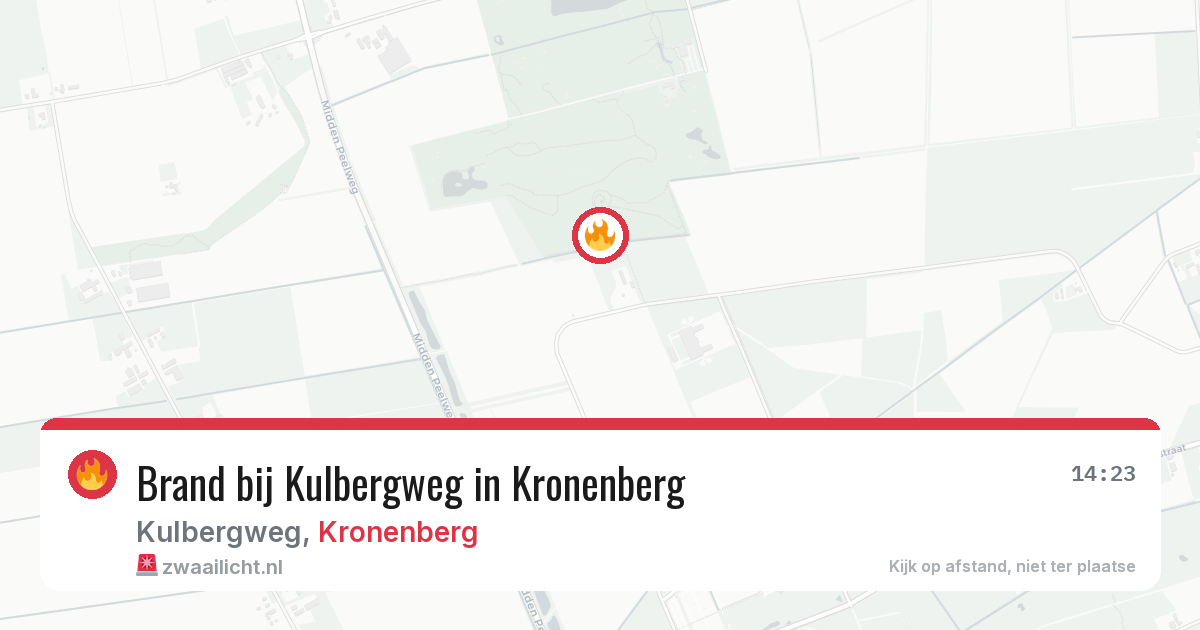 Brand bij Kulbergweg in Kronenberg — 24 jul 2026