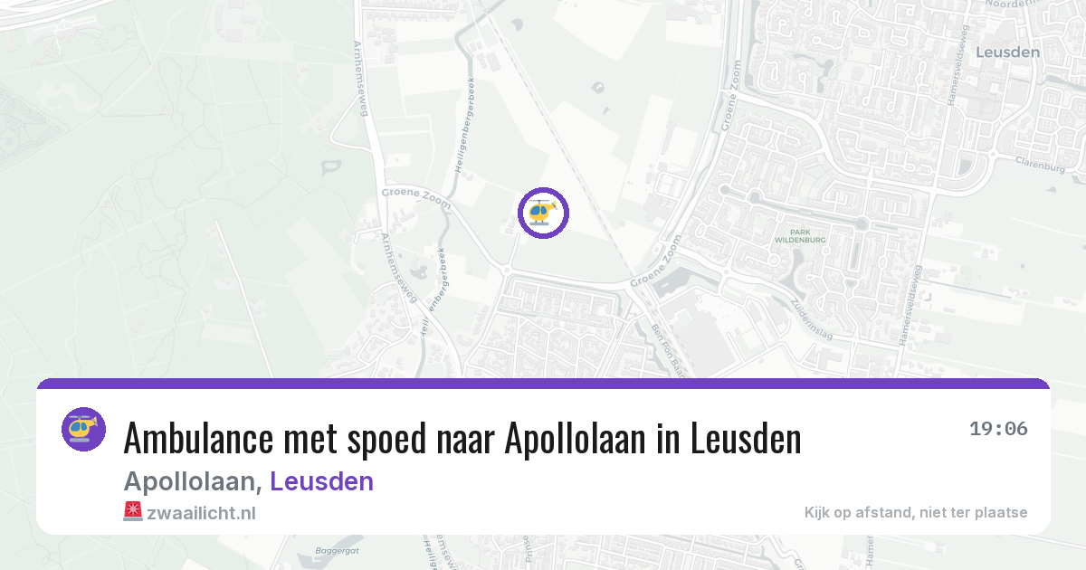 Ambulance met spoed naar Apollolaan in Leusden — 2 mei 2026