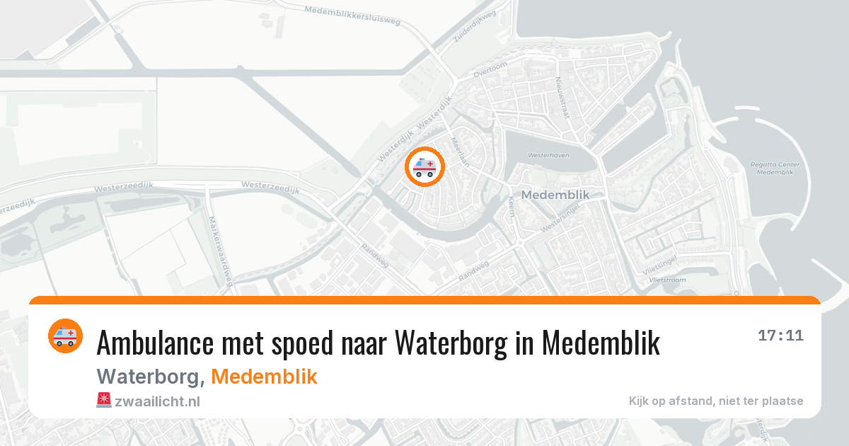 Ambulance met spoed naar Waterborg in Medemblik — 5 mei 2026