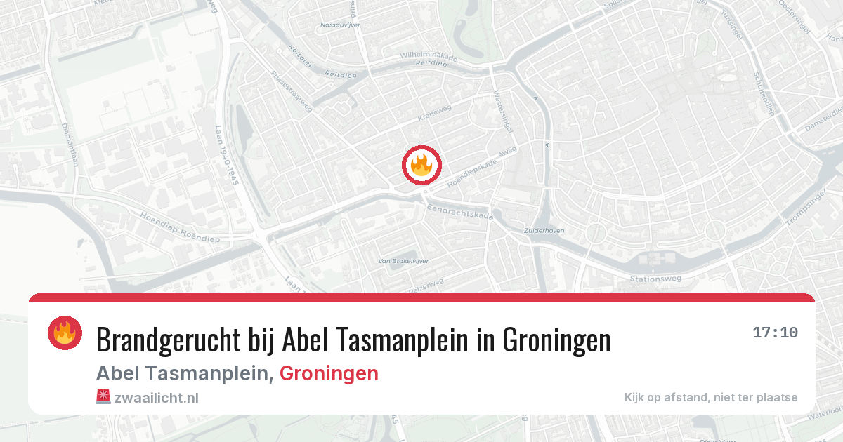 Brandgerucht bij Abel Tasmanplein in Groningen — 27 mrt 2026