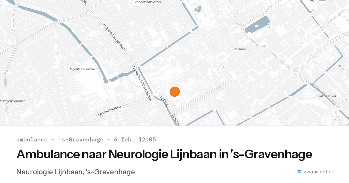 Ambulance naar Neurologie Lijnbaan in 's-Gravenhage — 6 feb 2026