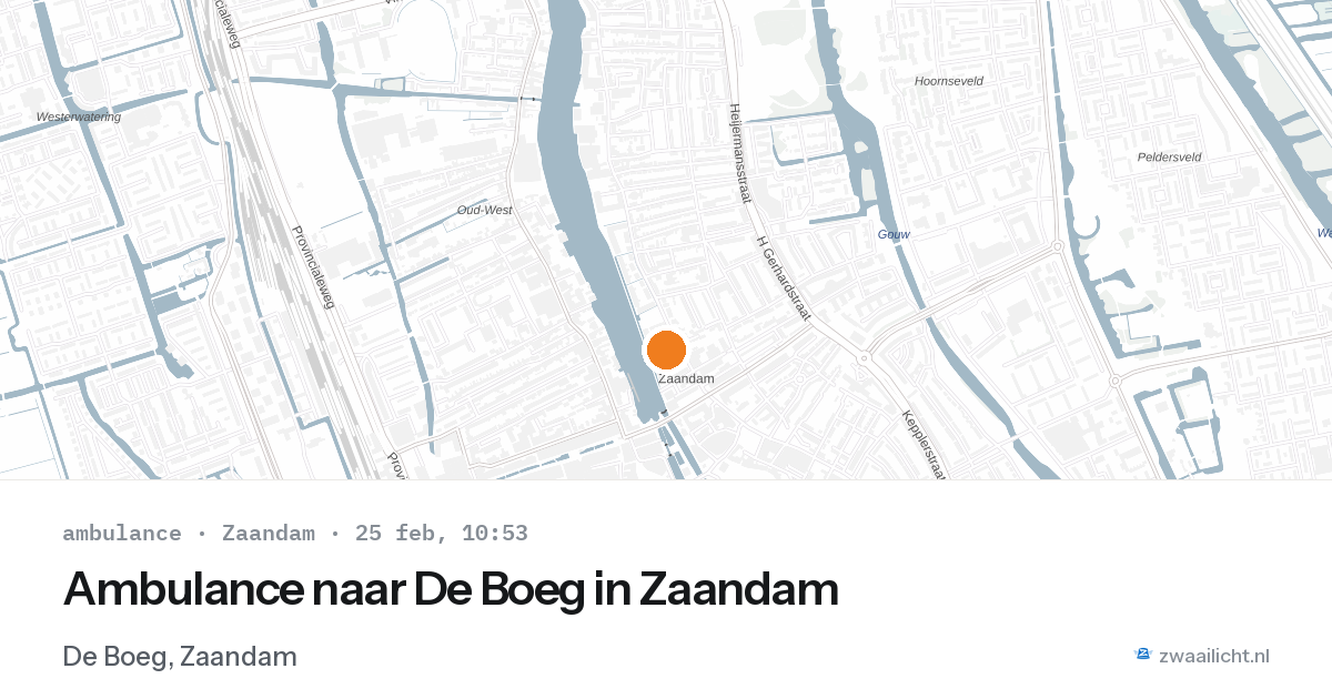 Ambulance naar De Boeg in Zaandam — 25 feb 2026