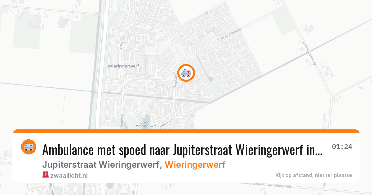 Ambulance met spoed naar Jupiterstraat Wieringerwerf in Wieringerwerf — 21 jun 2026