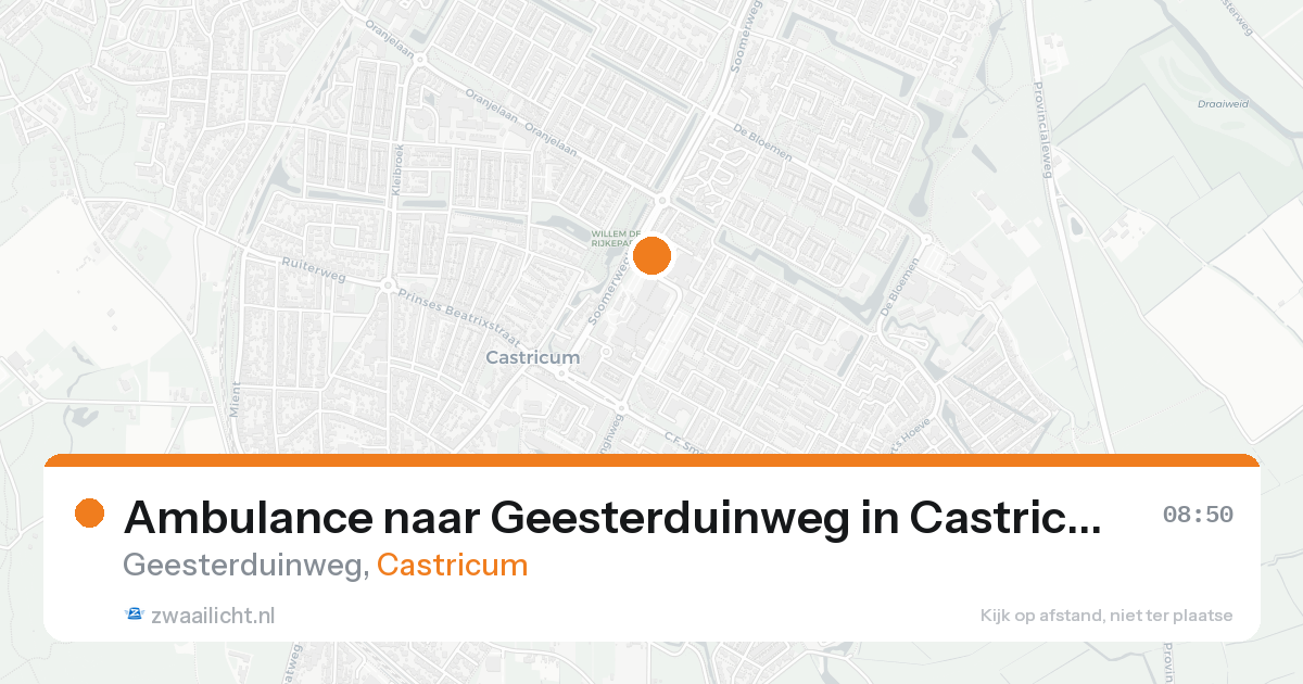 Ambulance naar Geesterduinweg in Castricum — 20 aug 2026