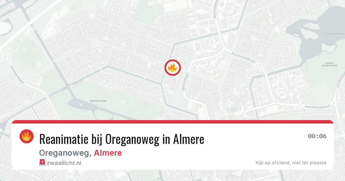 Reanimatie bij Oreganoweg in Almere — 10 apr 2026