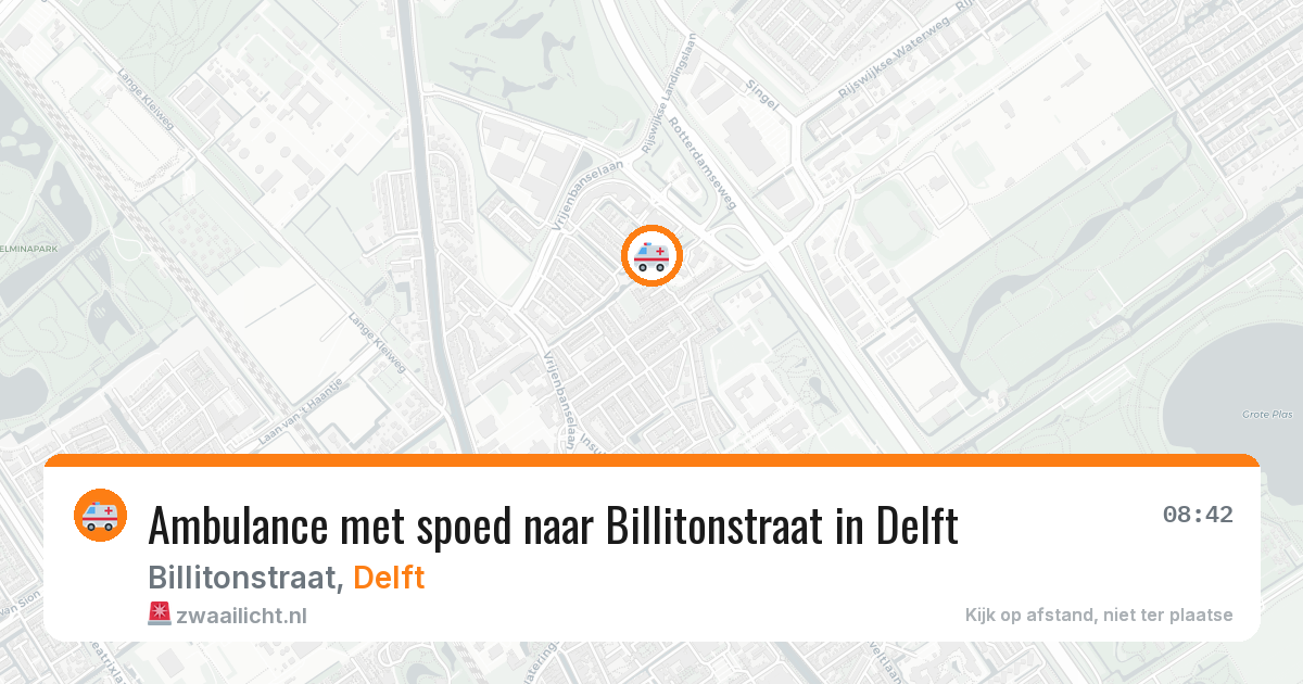 Ambulance met spoed naar Billitonstraat in Delft — 16 feb 2026