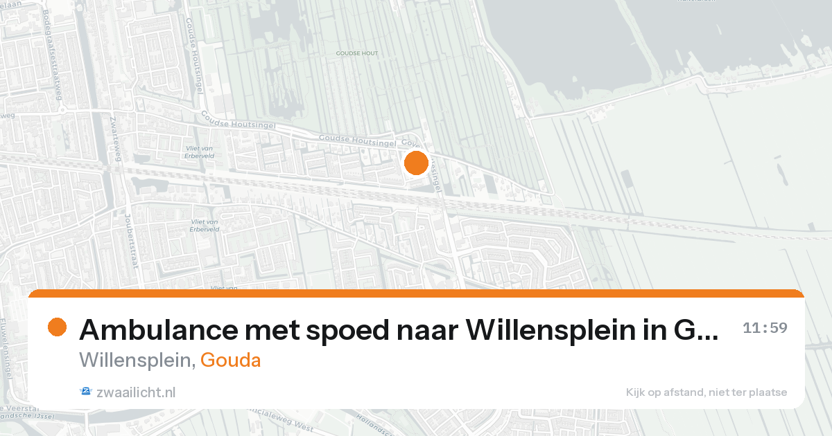 Ambulance met spoed naar Willensplein in Gouda — 21 aug 2026