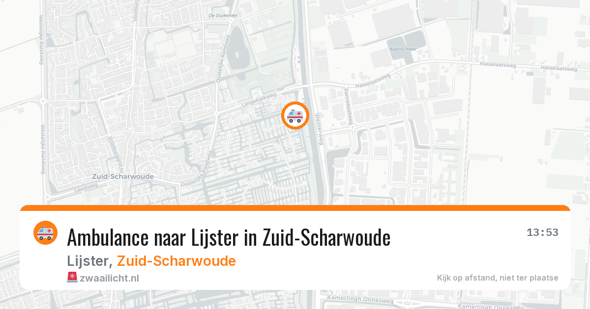 Ambulance naar Lijster in Zuid-Scharwoude — 18 mei 2026