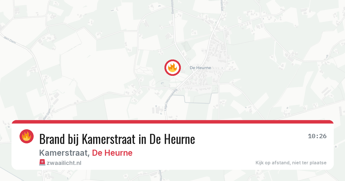 Brand bij Kamerstraat in De Heurne — 21 feb 2026