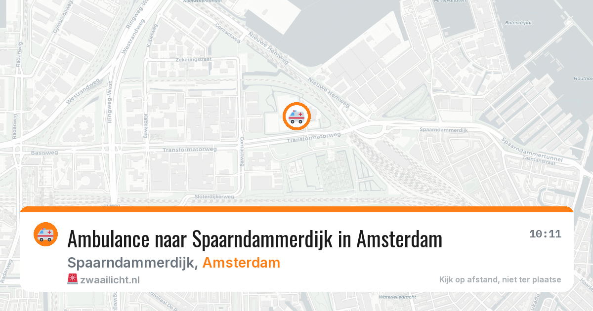 Ambulance naar Spaarndammerdijk in Amsterdam — 7 jul 2026
