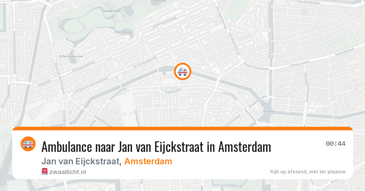 Ambulance naar Jan van Eijckstraat in Amsterdam — 1 jul 2026