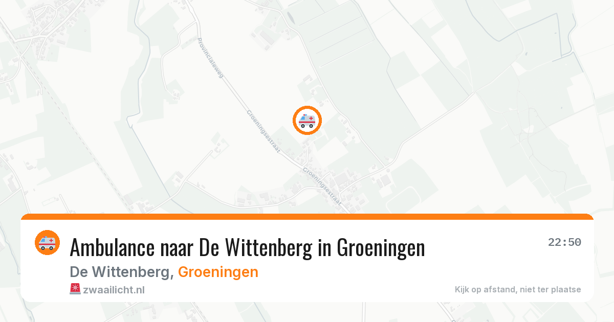 Ambulance naar De Wittenberg in Groeningen — 1 jun 2026