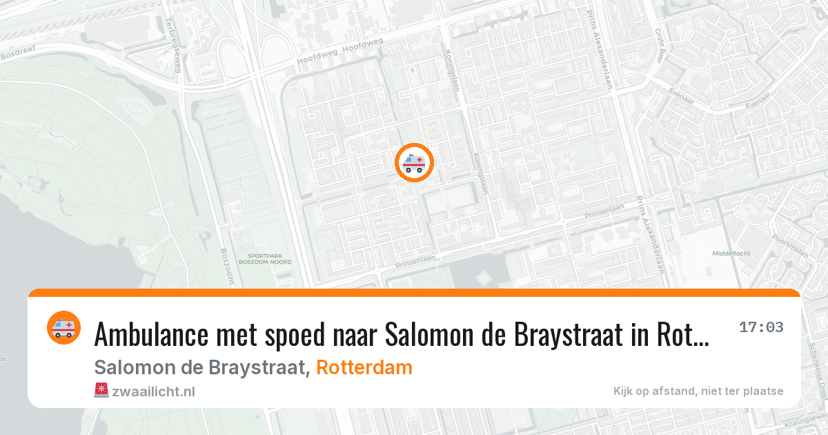 Ambulance met spoed naar Salomon de Braystraat in Rotterdam — 3 aug 2026