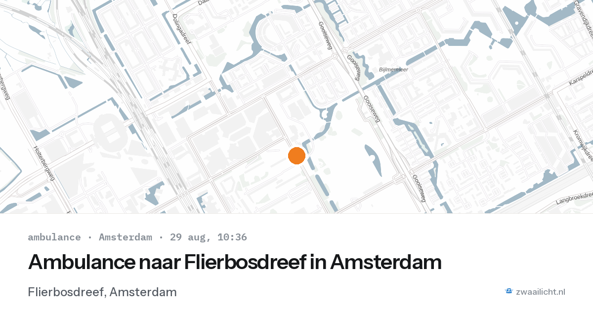 Ambulance naar Flierbosdreef in Amsterdam — 29 aug 2026