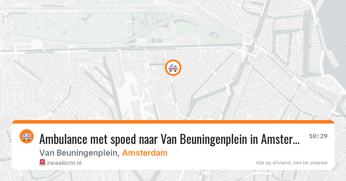 Ambulance met spoed naar Van Beuningenplein in Amsterdam — 3 aug 2026