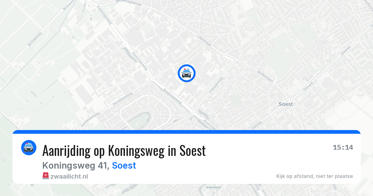 Aanrijding op Koningsweg in Soest — 30 apr 2026