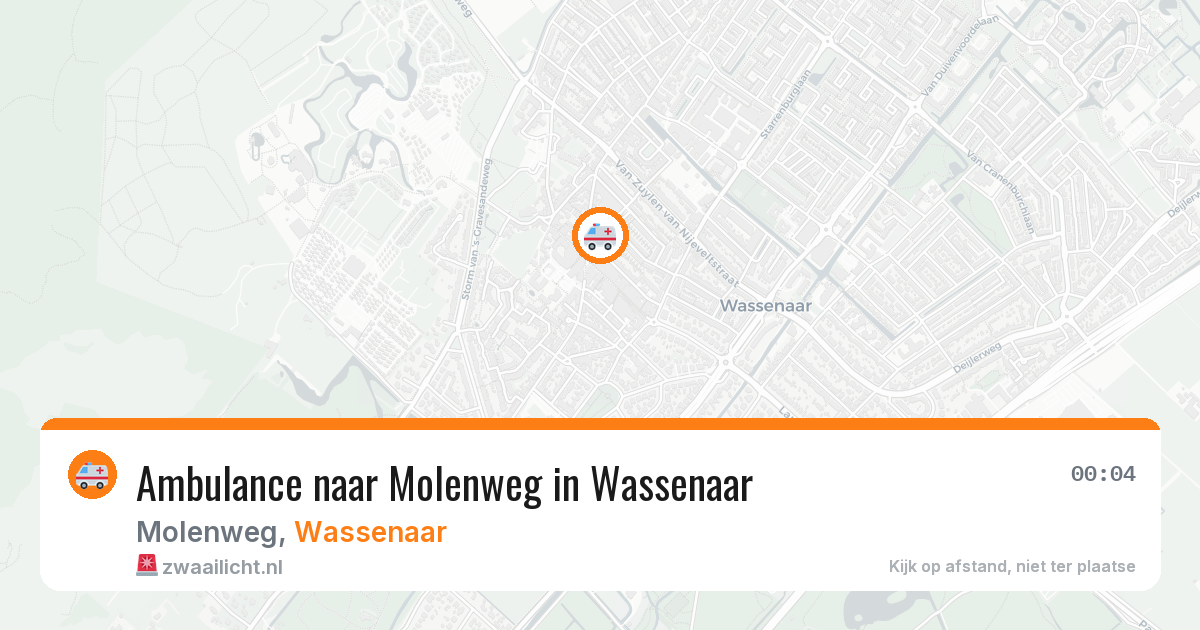 Ambulance naar Molenweg in Wassenaar — 4 aug 2026