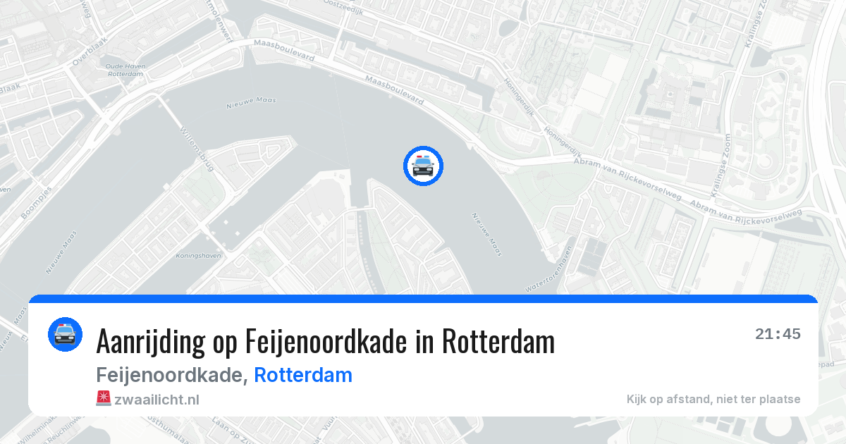 Aanrijding op Feijenoordkade in Rotterdam — 2 aug 2026