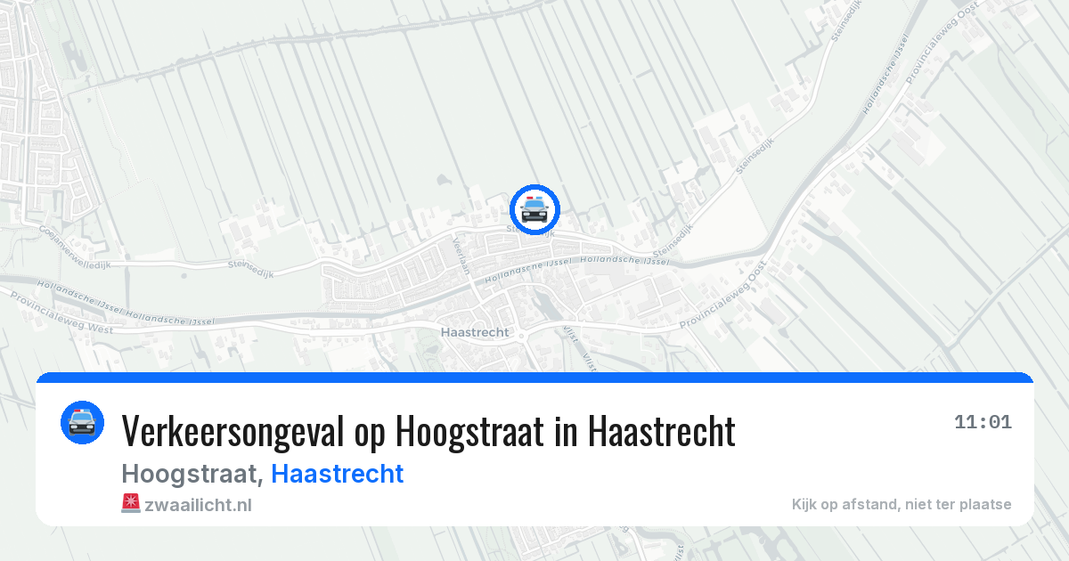 Verkeersongeval op Hoogstraat in Haastrecht — 9 jul 2026
