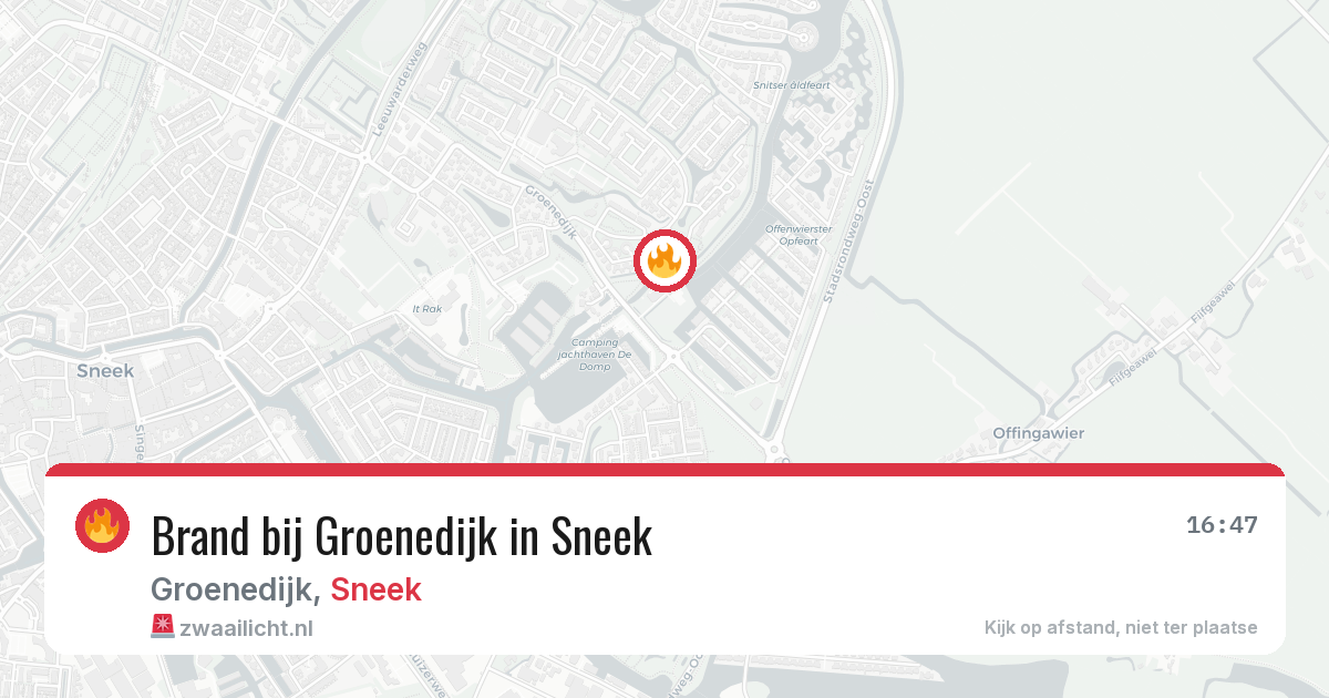 Brand bij Groenedijk in Sneek — 10 jun 2026