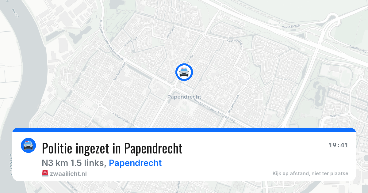 Politie ingezet in Papendrecht — 7 jul 2026 | 🚨 Zwaailicht.nl
