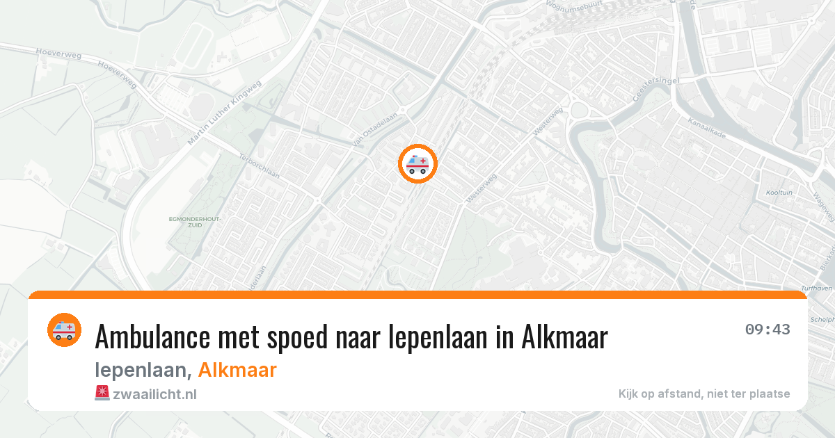 Ambulance met spoed naar Iepenlaan in Alkmaar — 20 apr 2026