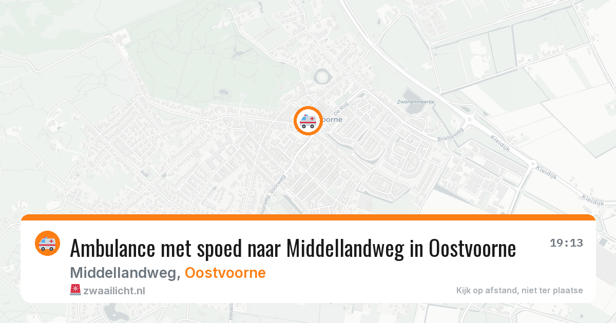 Ambulance met spoed naar Middellandweg in Oostvoorne — 3 jul 2026