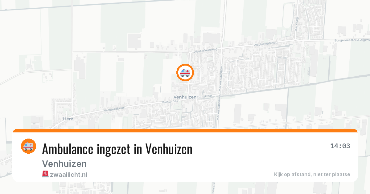 Ambulance ingezet in Venhuizen — 7 mrt 2026