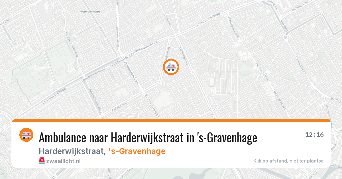 Ambulance naar Harderwijkstraat in 's-Gravenhage — 15 mei 2026